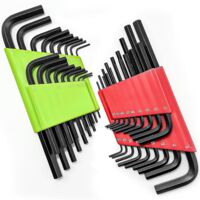 36 Pieces 1.27-8MM Allen Key Set Hollow Hexagonal Hex Key Wrench Metric Screwdriver Tool Kit for Repairing Bicycles, Motorcycles, Cars, Furniture, Appliances
