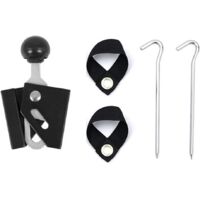 Goupille de support réglable en aluminium, capuchon supérieur antidérapant à 90° pour bâtons et bâches de camping de 8 mm, piquets en alliage résistant à l'usure pour randonnée en plein air (8 mm
