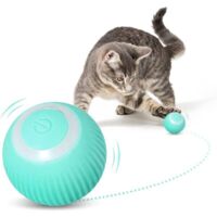 Balle Intelligente pour Chat,Jouet Chat Interactif,Rotation Automatique a 360 Degrés et Chargement USB,Jouet Chat Interactif Interieur pour Chat Chatons