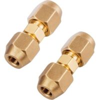 Lot de 6 Raccord Liaison Frigorifique, Raccord Frigorifique 1/4 pour Tuyaux en cuivre, Raccords pour conduites de Fluide Frigorigène, Adaptateurs Climatisation, Ecrou Laiton+Raccord Laiton M