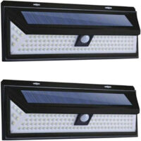 118 LED-Solarleuchte – Wandleuchte mit PIR-Bewegungssensor – 1000 Lumen Beleuchtung – IP65 wasserdicht für den Einsatz im Garten im Freien.