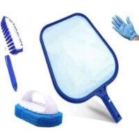Kit De Nettoyage De Spa, Skimmer De Piscine Avec Brosse Pour Pataugeoire, Tampon à Récurer, Gants pour Bassin De Jardin Spa Fontaine Réservoir De Poissons