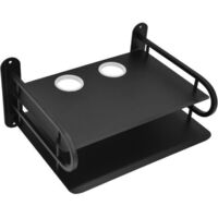 DVD Wall Shelf Double Layer Shelf for TV Accessories Router Storage Rack Protect Cables Floating Wall Shelf for TV Box Router DVD Cable Box