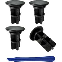Bin Lid Hinge Pin 240L Bin Lid Fasteners Bin Lid Fasteners Bin Locks Compatible with Otto/ESE (Black, 4PCS)