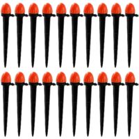 20 Pieces 8-Hole Micro Drip Sprinkler, 360 Degree Dripper Atomizer Irrigation Equipment, Adjustable Drop Irrigation Nozzle Plants Garden, for 4mm/7mm Tube