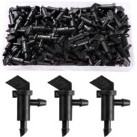 60 Pieces 1 GPH 4L/h Flag Drip Transmitter Drip Transmitter for Garden Watering Turf, Drip Irrigation Transmitters, Black