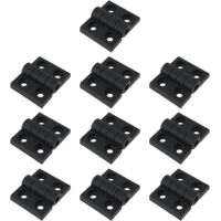 Pack of 10 Nylon and Plastic Hinges 57 x 46 x 8 mm for Motorhome Caravan Tool Boxes Black
