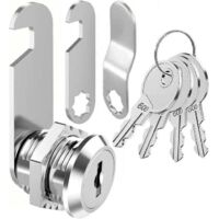 (16 mm) Serrure de boîte aux lettres avec clés assorties, serrure à came pour armoire, serrure de boîte aux lettres, serrure de tiroir, serrure de meuble-lavabo, serrure