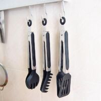3-Pack Kitchen Tongs, Non-Stick Stainless Steel Tongs with Silicone Tips for Cooking, Baking, BBQ