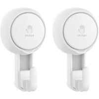 Shower Razor Holder, 2 Pack, Suction Cup Hooks, Powerful Vacuum Suction Hooks, Removable and Reusable Shower Razor Hooks