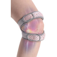 Outdoor protective gear, pink mountaineering protection, knee gear, sports protection, two-way patella strap