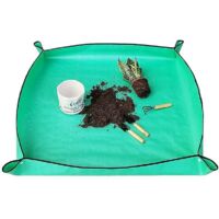 Extra Thickened Rigid 600D Oxford Plant Transplant Mat 39.4"W x 39.4"L Durable Fabric Coating, Waterproof Succulent Potting Pad for Indoor Plants