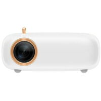 HD Projector Portable White Wireless Bluetooth Same Screen Home Projector 720P (1280 × 720)