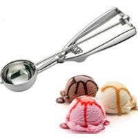 Small Stainless Steel Cookie Scoop for 1 Scoop of Cookie Dough - Spring Chef Cookie Scoop, High-Quality Multifunctional Scoop for Melon, Protein Ball