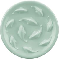 Slow Feeder Bowl for Cats and Small Dogs, Fish Pool Design, Fun Interactive Feeding Bowl for Healthy Diet, Made of Melamine Material
