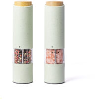 Ensemble de 2 moulins à épices électriques - Vert. Moulins à épices électriques de haute qualité offrant un excellent rapport qualité-prix pour un broyage optimal des épices. Accessoire de cuisine.