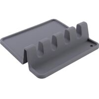 Silicone utensil holder with drip pad for multiple utensils, heat resistant, spoon rest and spoon holder for stove, utensil holder