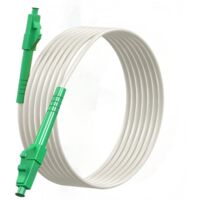 20m Câble Fibre Optique Jarretière Simplex Monomode OS2 9/125µm LSZH Blanc pour Freebox Box Internet Routeur FTTH FTTB FTTx