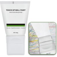 Peinture murale blanche 100 g - Rouleau de peinture de retouche murale - Peinture en rouleau - Réparation murale - Graffiti et taches