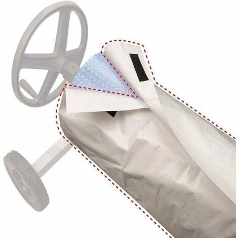Bache de piscine, Couverture Enrouleur Bache Piscine en Tissu Imperméable,Couverture de Protection Piscine Extérieur Intérieur,Couverture pour Bache Solaire,Bache de Piscine Anti-Vent/Pluie/Poussière/ (1/5)