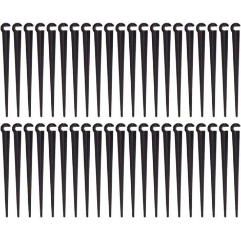 Promotion, Piquets de Support de Tuyau d'irrigation Support Piquet de Tube Irrigation Goutte à Goutte Plastique Outil de Jardinage,Paquet de 100, (1/5)