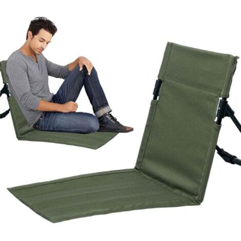 Chaise sans pieds - plage pliables pour l'extérieur - plage compactes avec dossier pour piscine inclinables pour le camping sur la plage barbecues Randonnée Pique-nique (1/5)