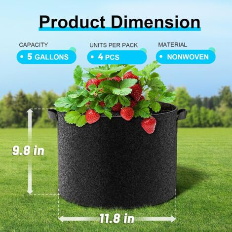 Sac De Culture Suspendable Pour Fraises - 8 Poches, Design Vertical Pour Balcon, Terrasse, économie D'espace