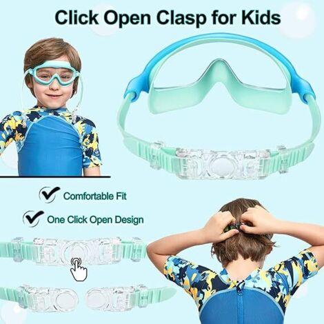 Lot De 2 Lunettes De Natation Pour Enfants Avec Cache-nez