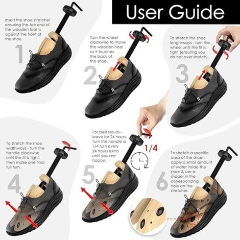 Embauchoir Réglable Pour Chaussures - 4 Voies - Homme Et Femme - Avec Chausse-pied Inclus