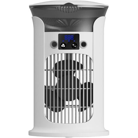 Ventilateur de Bureau 180 ° Oscillant 3 Niveau Fine Mist Tower Fan avec 880 ML Réservoir d'eau USB Charge 20db 7 Couleur d'éclairage Abs Plus Frais pour la Maison, Tour de Bureau (1/5)