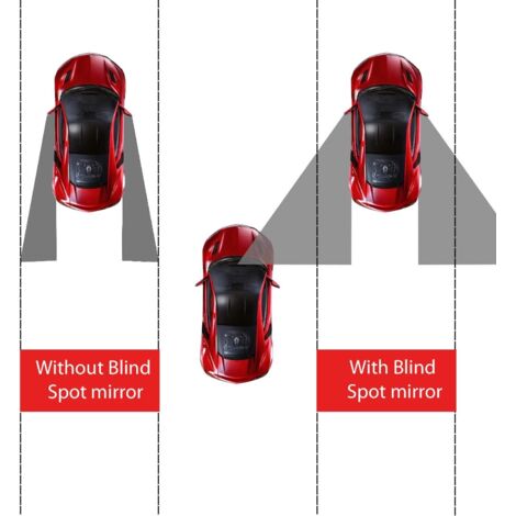 Rétroviseur D'angle Mort, Lot De 2 Miroir D'angle Mort Pour Voiture HD Grand Angle Ronde Rotation à 360°, Auto Rétroviseurs Pour An - Auto