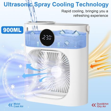 Climatiseur Portable Mini 3 Vitesses avec Humidificateur