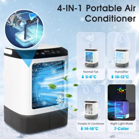 Mini Refroidisseur D'air Portable À Glaçons À 3 Vitesses avec LED inté – Souq Gadgets Mini Refroidisseur D'air Portable À Glaçons À 3 Vitesses avec LED inté – Souq Gadgets