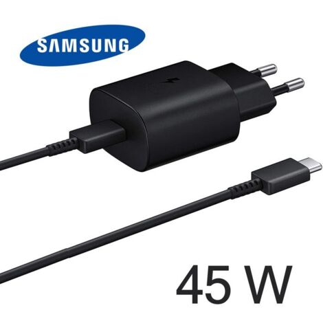 Chargeur Ultra Rapide 45W Adaptateur secteur Original Samsung + Cable USB-C vers USB-C Pour Samsung Galaxy A55 5G SM-A556B