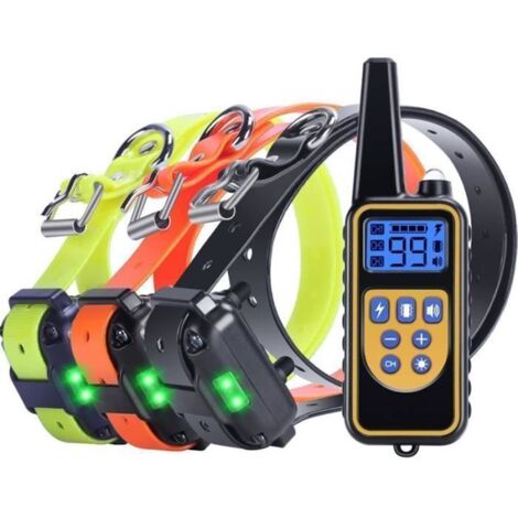 Collier de dressage - ARTELYS - Rechargeable - Étanche - 800 Verges - 4 Modes d'Entraînement