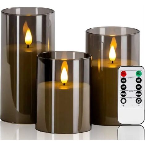 Ensemble de bougies LED avec télécommande - Décoration intérieure - Bougies LED - Bougies électriques - Flamme réaliste - Bougie d'ambiance (1/5)