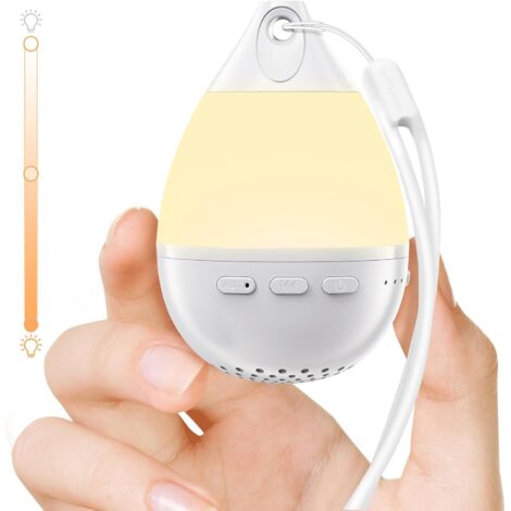 Enceinte intelligente 3 en 1 - Générateur de bruit blanc - Veilleuse - Enceinte Bluetooth - Batterie rechargeable - 26 sons apaisants et design portable - Convient aux enfants et aux adultes.