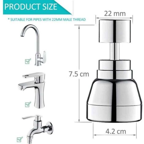 Douchette Robinet Cuisine Tête de Pulvérisation Robinet de Douche Universelle G1/2 Aérateur de Robinet Douchette Robinet Cuisine Tête de Pulvérisation Robinet de Douche Universelle G1/2 Aérateur de Robinet