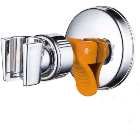Support de Douche à Rotation 360°Ventouse Support,Support de Pomme de Douche Rréglable Amovible Mural de Douche Ventouse Support de Tête de Douche Réutilisable sans Perceuse étanche (1/4)