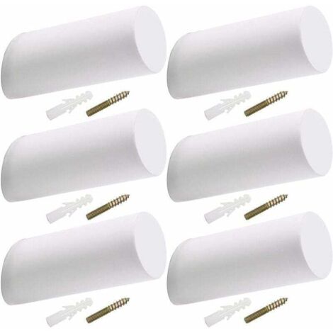 Crochet en Bois, Patère Bois, Crochets Muraux en Bois Patère Porte Manteau Crochet Mural Blanc pour Suspendre Les Manteaux, Chapeaux, Vestes, Sacs( 6 pcs Blanc)