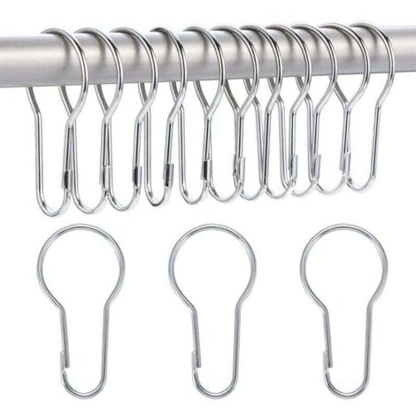 14 Pack Anneaux de Rideau de Douche Crochets Suspendus pour Tri et Organisation (1/4)