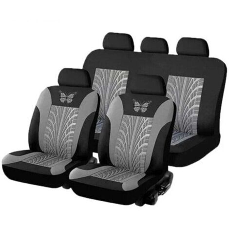 Housse Siege Voiture , Ensemble de Housses de Siège Auto Universelle ,Couvre Sieges pour Avant et Arrière Grise (1/4)
