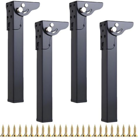 Quatre pieds pliables, pieds pliables de 35 cm, pieds pliables en métal, adaptés aux tables pliantes, meubles TV, tables basses, bureaux, tables à manger et meubles à monter soi-même.