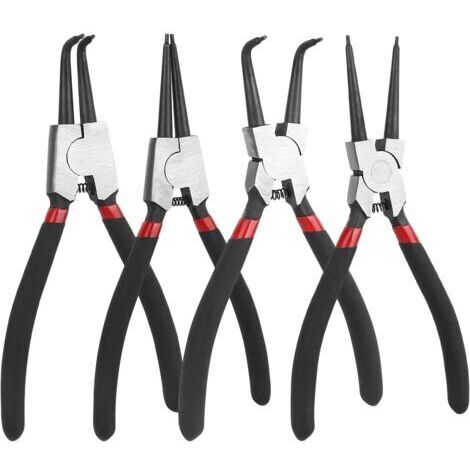Lot de 4 pinces à circlips de 180 mm avec sac portable