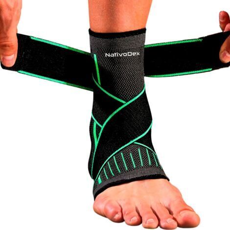 NativoDex Chevillère Entorse - Chevillère de Maintien Renforcée - Stabilise la Cheville et Prévient les Entorses - Chevillère de Maintien Sport, Ajustable, pour les deux pieds