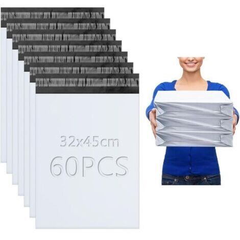 60 Pièces Pochette Envoie Colis Vinted 32x45 cm Emballage Colis Vinted Enveloppe Plastique ExpeditionSac Sac Envoie pour Textiles et Boîtes à Chaussures