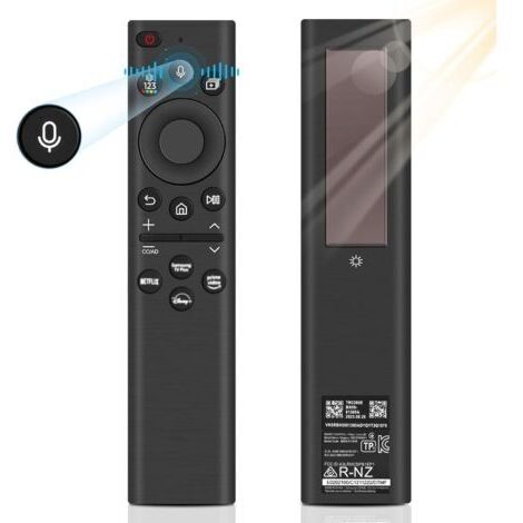 Télécommande de rechange pour Samsung BN59-01385A - Chargement solaire - Télécommande vocale pour téléviseurs intelligents Sam-Sung - Télécommande solaire de rechange compatible avec Samsung 2021-2023