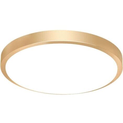 À Grain De Bois Plafonnier Led Encastré,Ultra-Mince Moderne Luminaire Plafonnier, 24W 3000K/4000K/6000K SéLectionnable,Rond Plafonnier Salle De Bain Pour Salon,Cuisine,Couloir (1/5)
