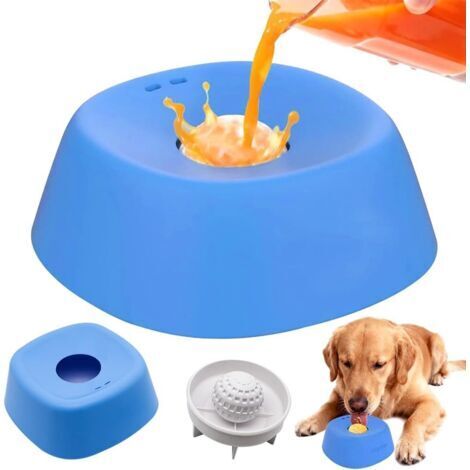 Lick Bowl pour Chiens, Bol de Léchage de Chien à Manger Lent, Matrice de Léchage pour Chiensavec Ventouse et Boule Rotative, Nourriture Humide Lick Pad Slow Feeder, Soulager l'anxiété de l'animal
