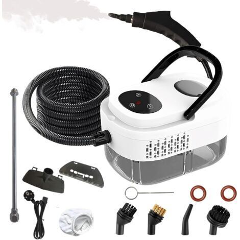 Nettoyeur Vapeur 2500W, 3.0BAR Multi-usage Nettoyant Vapeur avec 3 Têtes de Brosse, 1000ML Réservoir d'eau de Grande Capacité, Steam Cleaner pour les Meubles de Cuisine, Salle de Bain
